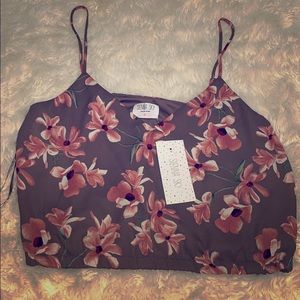 Cropped floral top